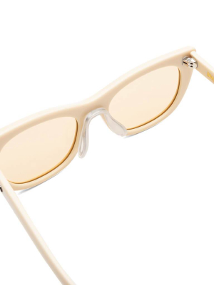 Brain Dead Natto Sunglasses - White/beige