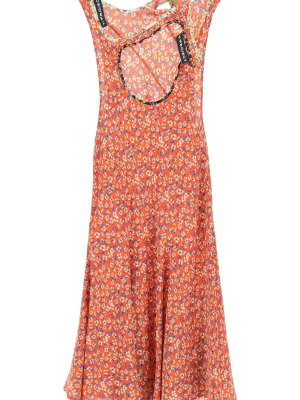 Y/project Floral Print Asymmetric Collar Dress