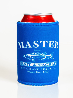 The Master Baiter | Blue Spoof Koozie