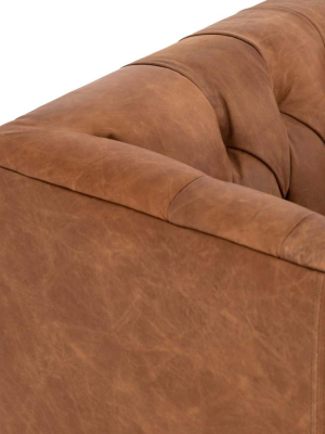 Williams Leather Chair, Natural Washed Camel