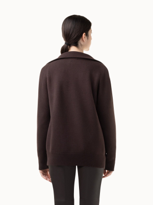 Milano Knit Wool Silk Zip Pullover