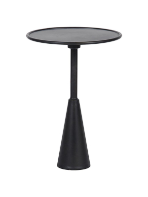 Noir Hiro Black Metal Side Table