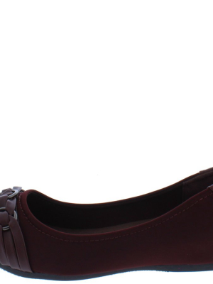 Inside3 Burgundy Multi Ring Round Toe Ballet Flat