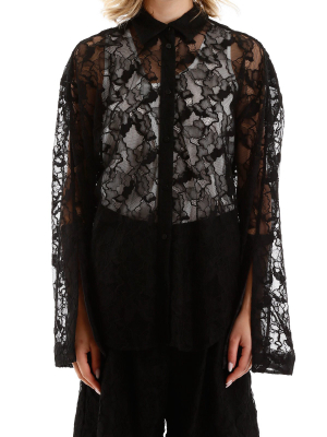 Msgm Lace Sheer Shirt