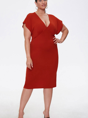 Plus Size Plunging Dress