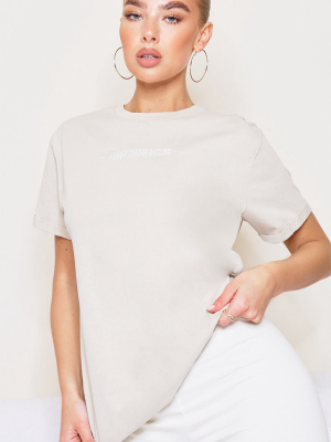 Prettylittlething Stone Embroidered T Shirt