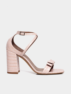 Hudson Bis Light Pink Embossed Croco