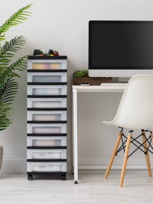 Iris 9 Drawer Storage Cart With Organizer Top