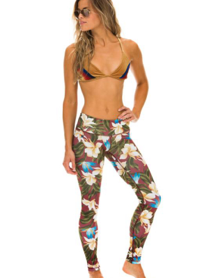 Kauai Full Length Performance Leggings - Red