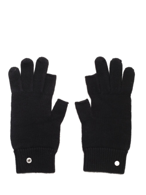 Rick Owens Ribbed Cut-open Gloves