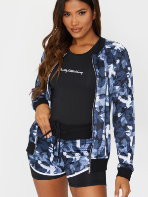 Black Camo Airtex Running Jacket