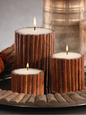Cinnamon Stick Scented Pillar Candle
