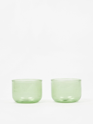 Hay Tint Glass Set Of Two - Green