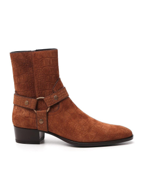 Saint Laurent Wyatt Harness Ankle Boots