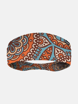 Floral Mandala Orange Blue Headband