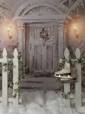 Christmas Cottage With Snow