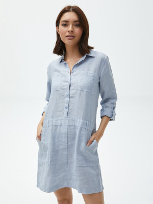 Pilar Linen Shirt Dress