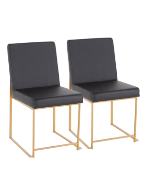 Set Of 2 High Back Fuji Contemporary Dining Chairs - Lumisource