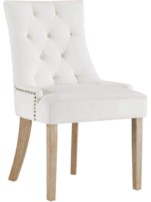 Preston Velvet Dining Chair Ivory