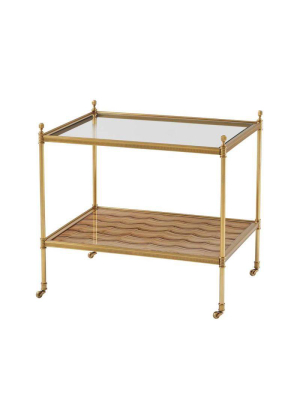 Evie Two Tiered Brass Side Table