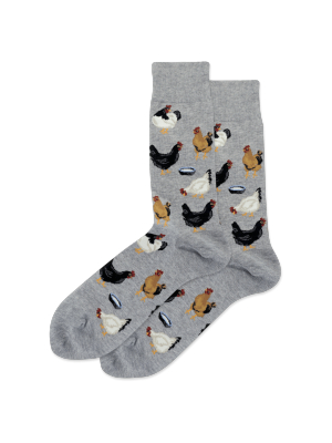 Men's Feeding Chickens Crew Socks