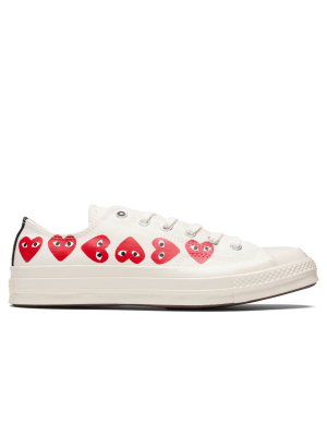 Converse X Comme Des Garcons Play All Star Chuck '70 Ox "multi Heart" - Off-white