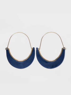 Sugarfix By Baublebar Luxe Hoop Earrings - Medium Blue