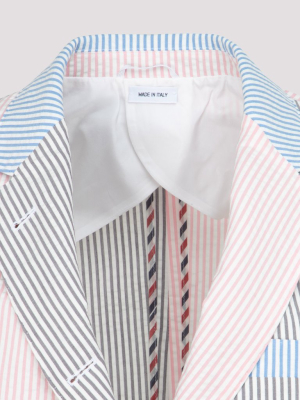 Thom Browne Colour Block Single Breasted Blazer