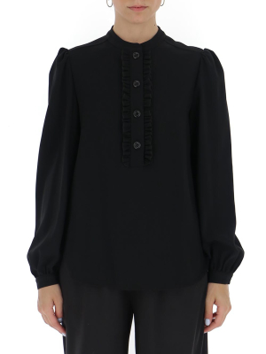 See By Chloé Ruffle-detail Buttoned Blouse