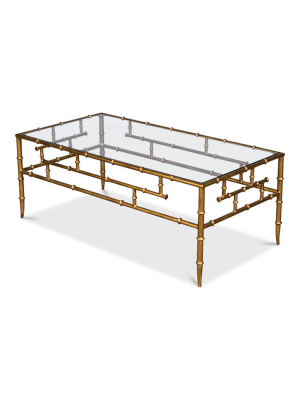 Faux Bamboo Metal Coffee Table