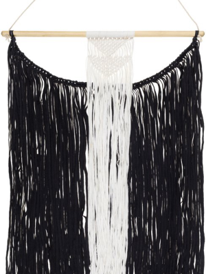 Azra Macrame Wall Hanging In Charcoal