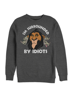 Men's Lion King Scar Surrounded By Idiots Sweatshirt