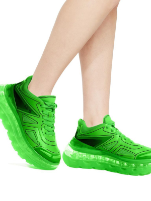 Bump'air Neon Green Low Top Sneakers