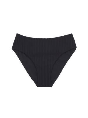 Ulla Bikini Bottom Black Rib