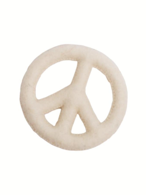 Craftspring White Peace Sign Ornament