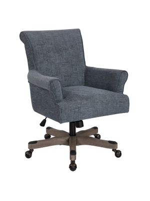 Megan Office Chair With Gray Wash Wood - Osp Home Furnishings