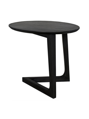 Noir Cantilever Side Table - Charcoal Black