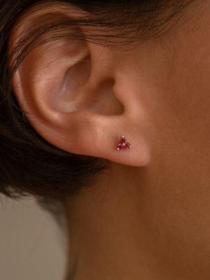 Ruby Cluster Stud (single)