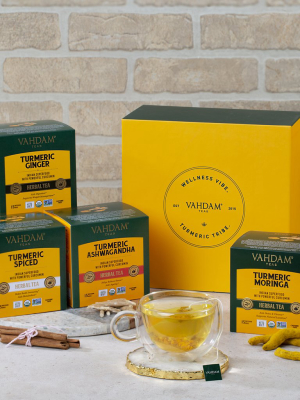 Organic Turmeric Wellness Detox Kit | 4 Variants, 60 Tea Bags
