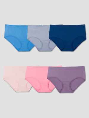 Fruit Of The Loom Women's Seamless Low-rise Briefs 6pk - Colors May Vary