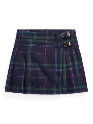 Plaid Twill Kilt Skirt