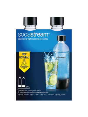 Sodastream Carbonating Bottle 2pk - Black