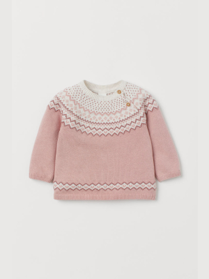 Jacquard-knit Sweater