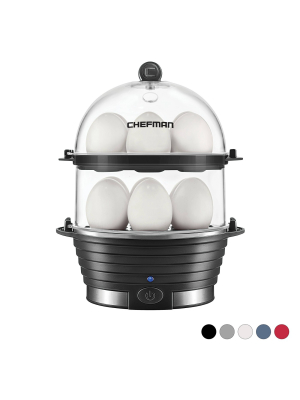 Chefman Double-decker Electric Egg Cooker - Black