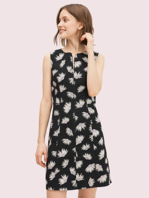 Falling Flower Piqué Dress