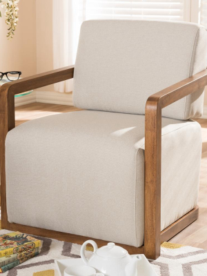 Salman Walnut Wood Armchair