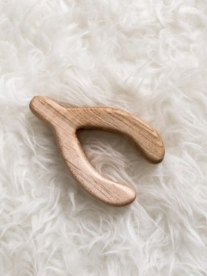 Wooden Wishbone Baby Teether