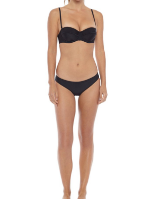 Oswego Neoprene Underwire Bikini Top - Black