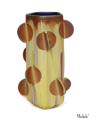 Golden Moon Vase Hexagonal Cylinder