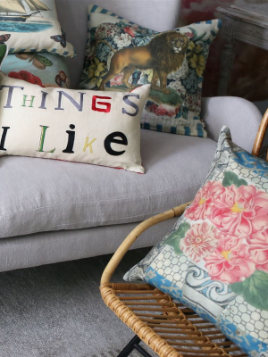 Things I Like Parchment Decorative Pillow